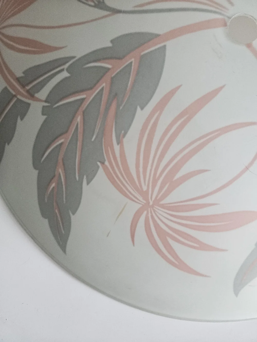 Vintage Mid Century Modern Palm Leaf/Palm Tree Ceiling Flush Mount Light Shade